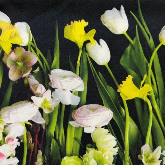 Victoria Beckham Target Floral Crop Blouse Black Garden Print Top S Statement - Picture 4 of 9